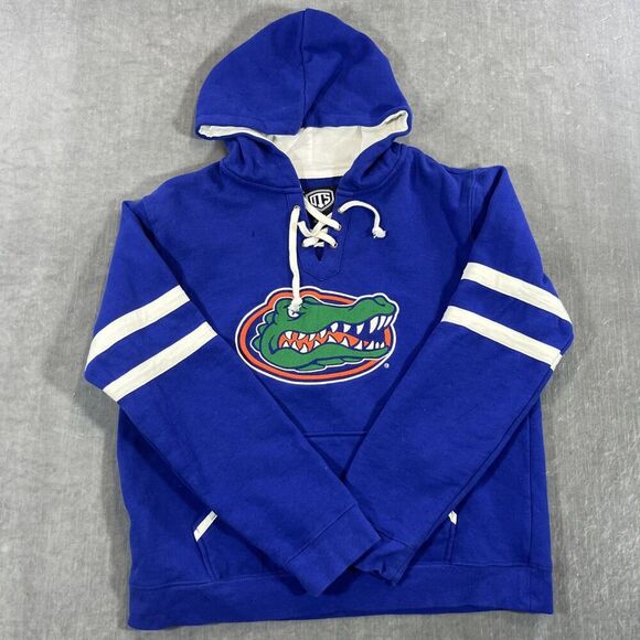 Florida Gators Kids Large Blue OTS Old Time Style Tie Hockey Hoodie - Picture 1 of 6